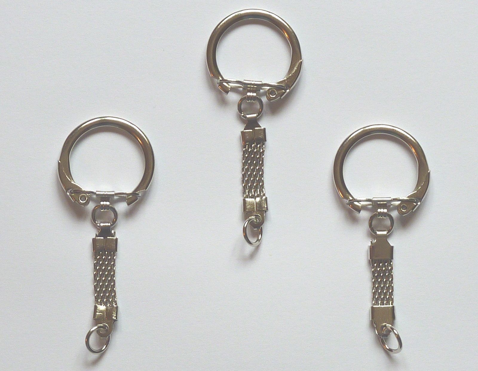 50 Stück Schlüsselanhänger mit breiter Kette Schlüsselringe Clip