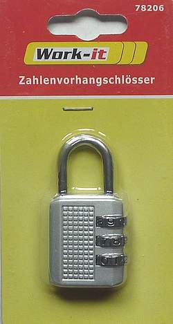 10 Stück Zahlenschloss Vorhängeschloss 32 mm mit Zahlencode 