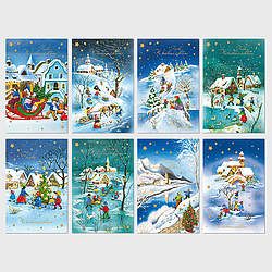 100 NEUE Weihnachtskarten, Grusskarten mit Kuvert sk 4548 