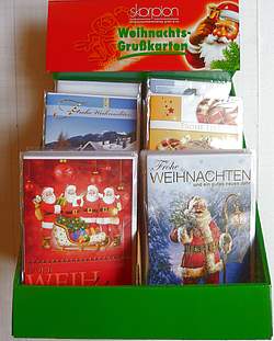 150 Weihnachtskarten mit AUFSTELLER , 24 verschiedene Motive Grusskarten NEU! 