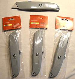 10 Stück UNIVERSAL MESSER TEPPICHMESSER PROFI METALL 