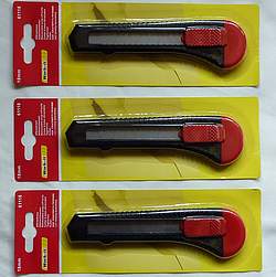 100 Stück Workit Cuttermesser, Teppichmesser, Universalmesser 18 mm Klinge 